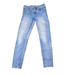 American Eagle Jeans Womens 4 Reg (25x27) Hi-Rise Jegging Blue Denim